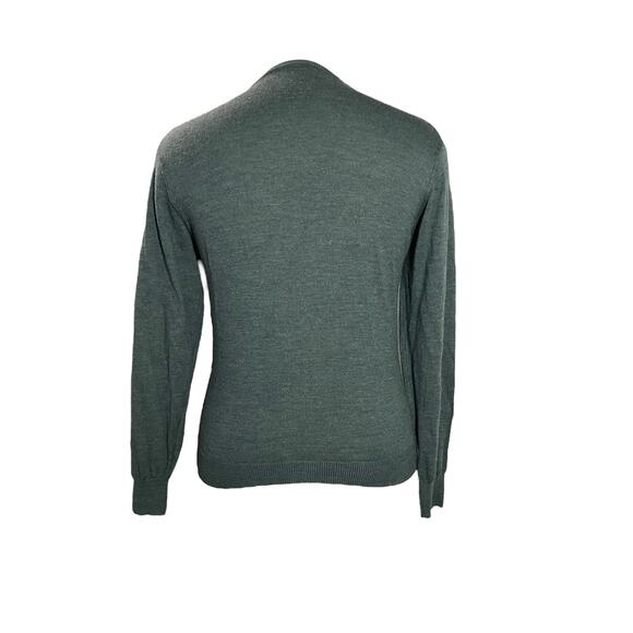 Jos. A. Bank Signature Collection 100% Merino Wool V-Neck Sweater sz Large Green - Picture 3 of 7